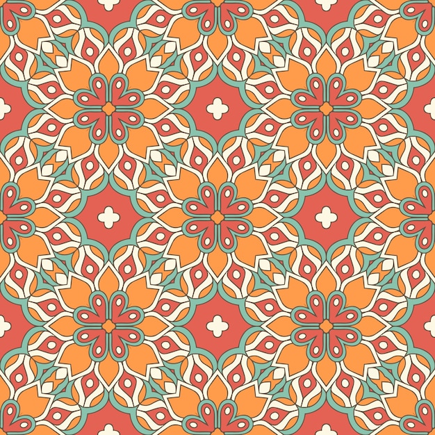 Decorative geometric tile seamless pattern