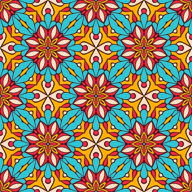 Decorative geometric tile seamless pattern