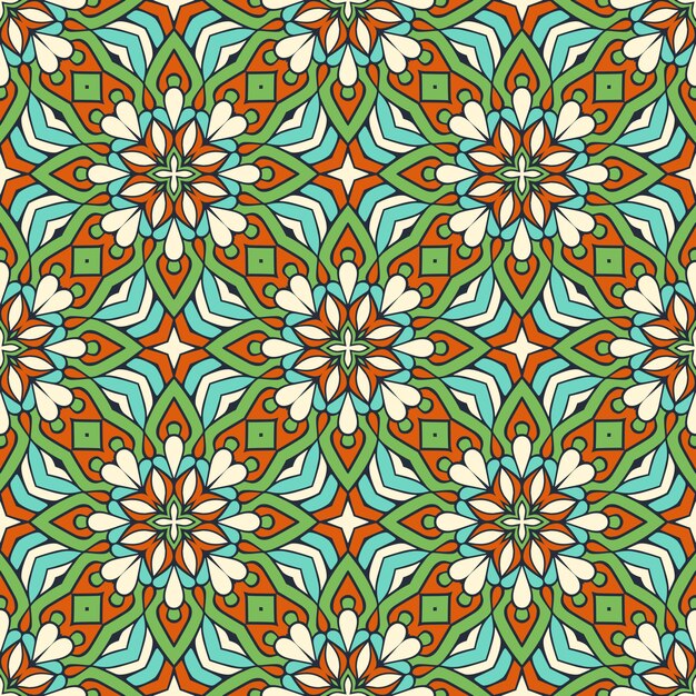 Decorative geometric tile seamless pattern