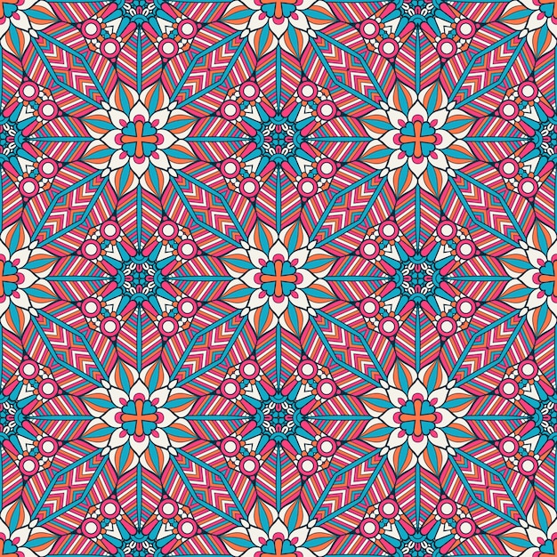 Decorative geometric tile seamless pattern