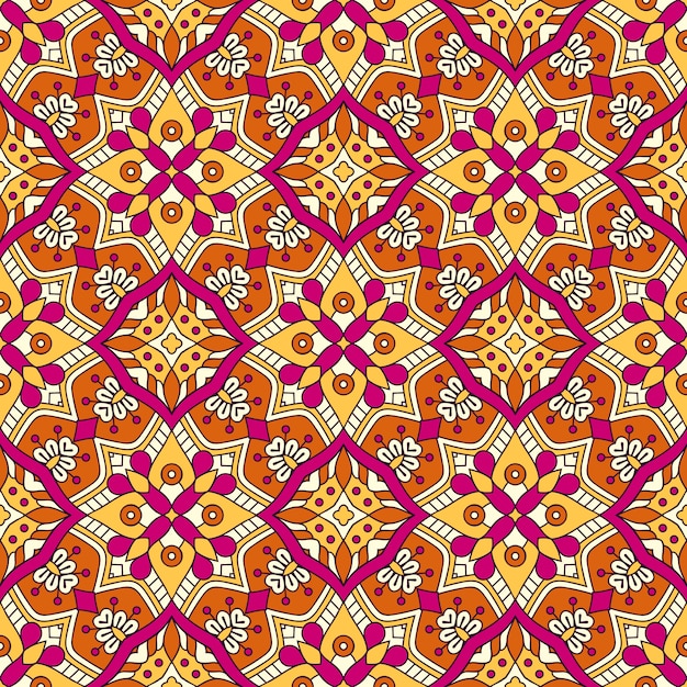 Decorative geometric tile seamless pattern