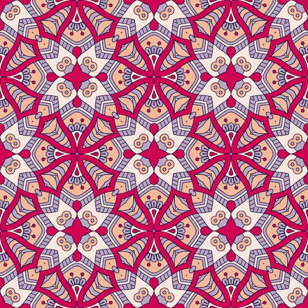 Decorative geometric tile seamless pattern