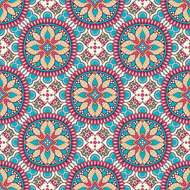 Decorative geometric tile seamless pattern