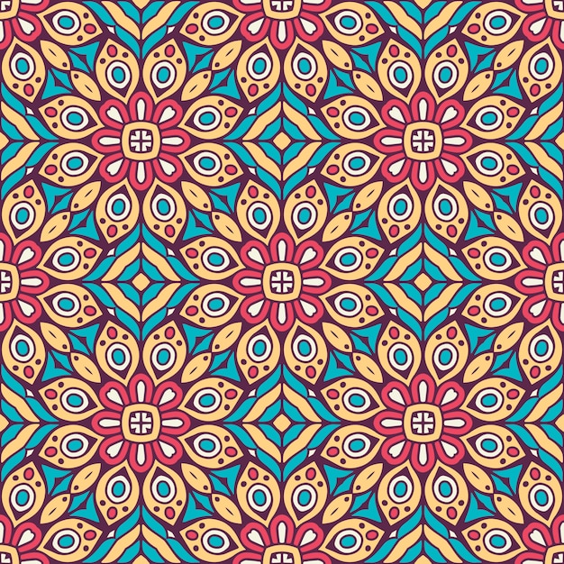 Decorative geometric tile seamless pattern