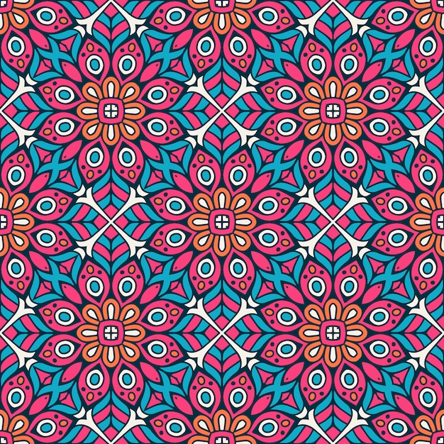 Decorative geometric tile seamless pattern