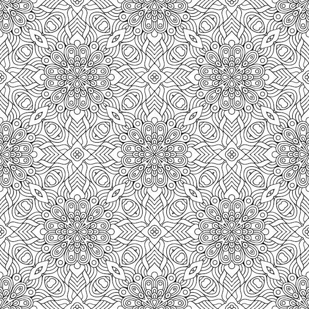 Decorative geometric tile seamless pattern