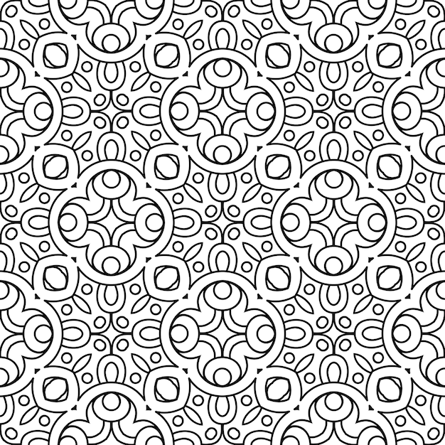 Premium Vector | Decorative geometric tile seamless pattern