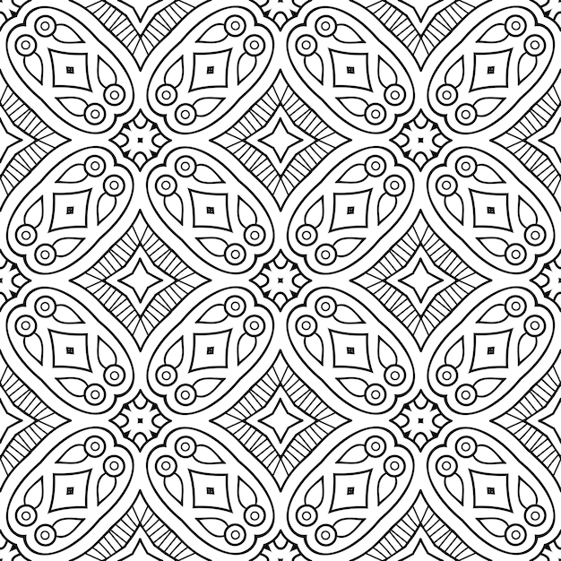 Decorative geometric tile seamless pattern