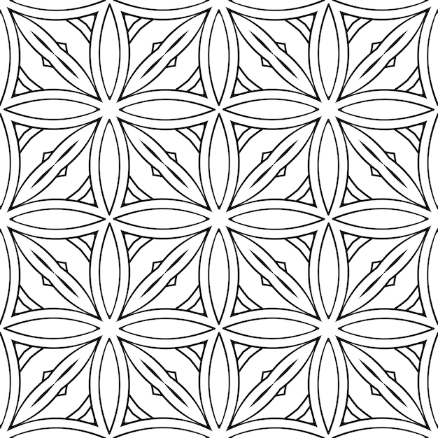 Decorative geometric tile seamless pattern