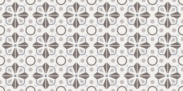 Vector decorative geometric tiles pattern