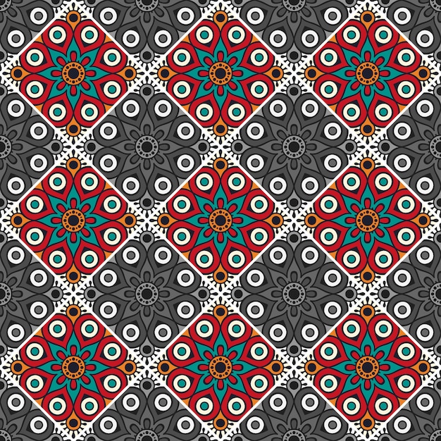 Decorative geometrical tile pattern