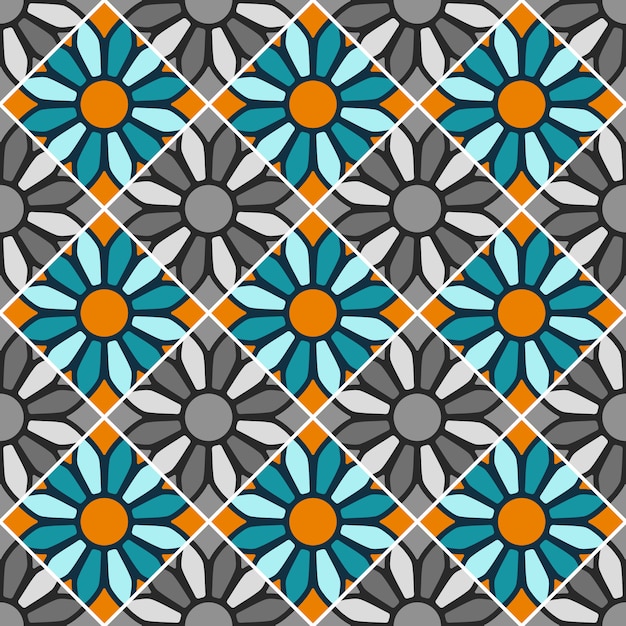 Decorative geometrical tile pattern