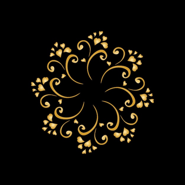 Decorative golden vintage abstract design