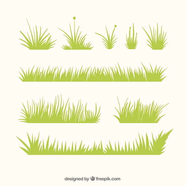 Decorative grass borders with different designs