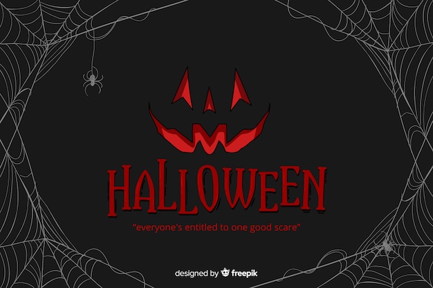 Vector decorative halloween background flat style