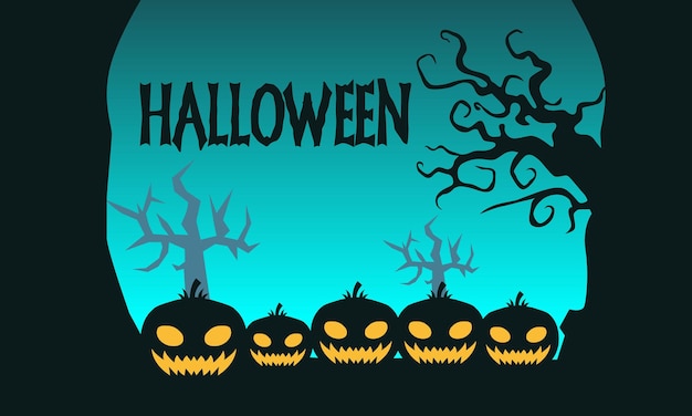 Decorative halloween background hand drawn style