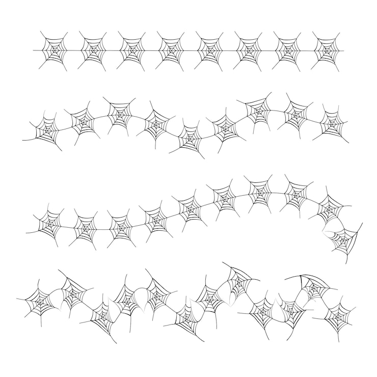 Vector decorative halloween spooky spider web element for design vector illustration