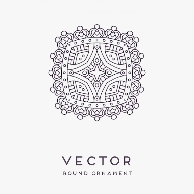 Decorative hand drawn mandala illustration