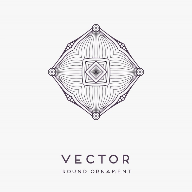 Vector decorative hand drawn mandala illustration