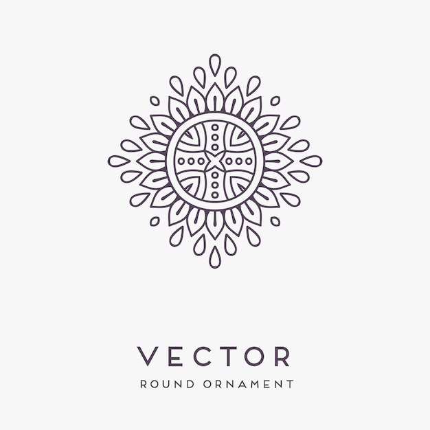 Vector decorative hand drawn mandala illustration
