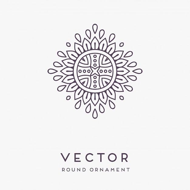 Decorative hand drawn mandala illustration