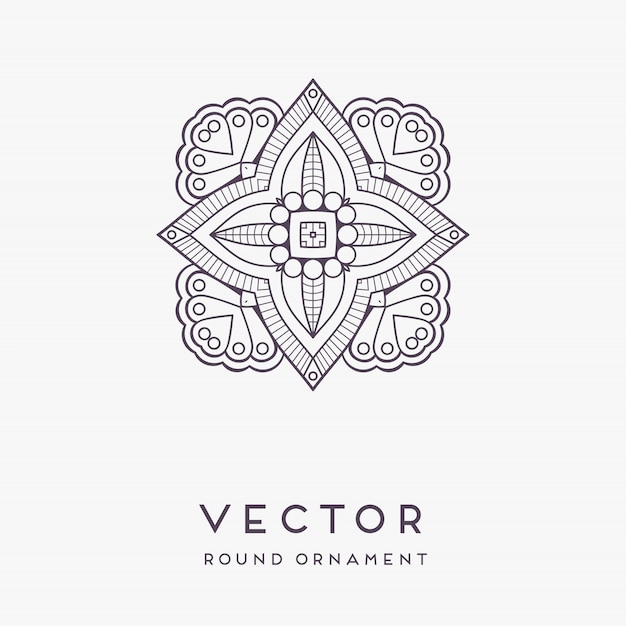 Vector decorative hand drawn mandala illustration