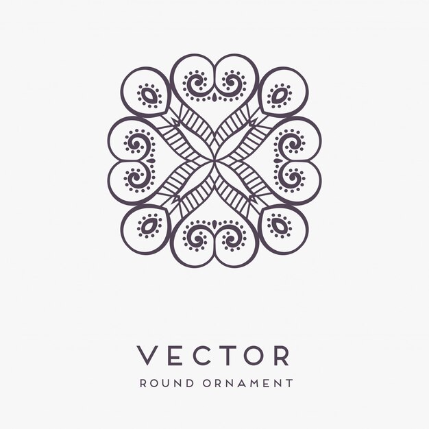 decorative hand drawn mandala illustration