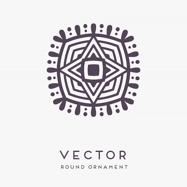 Vector decorative hand drawn mandala illustration