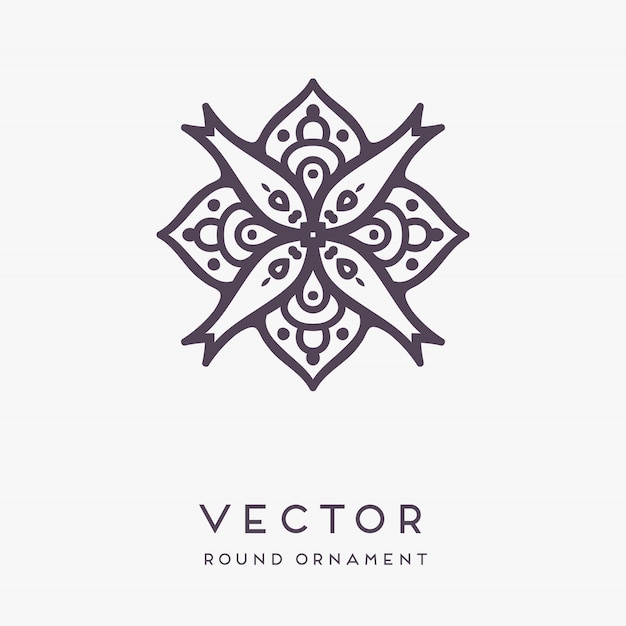 Vector decorative hand drawn mandala illustration