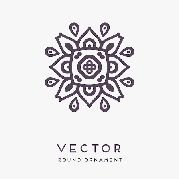 Vector decorative hand drawn mandala illustration