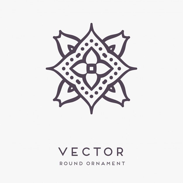 decorative hand drawn mandala illustration