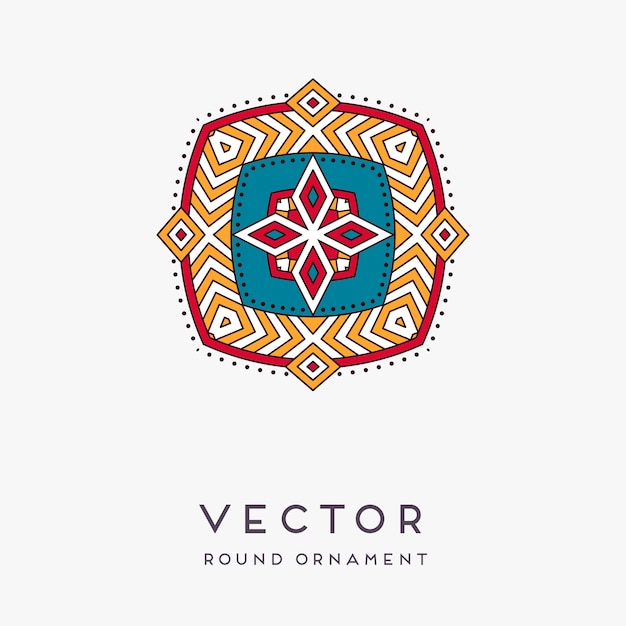 Vector decorative hand drawn mandala illustration