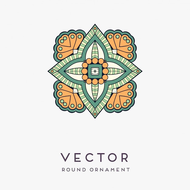 Vector decorative hand drawn mandala illustration