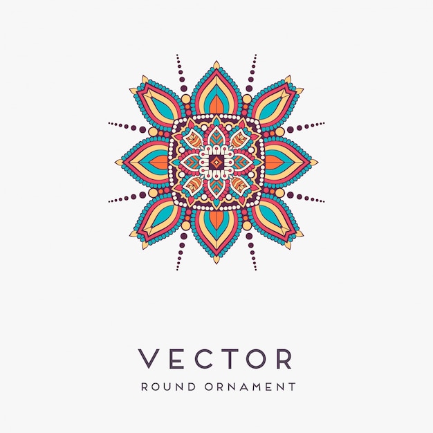 Vector decorative hand drawn mandala illustration