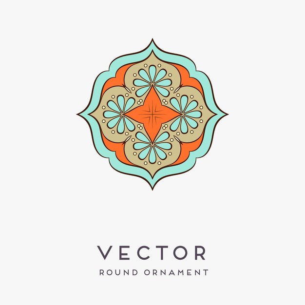 Vector decorative hand drawn mandala illustration