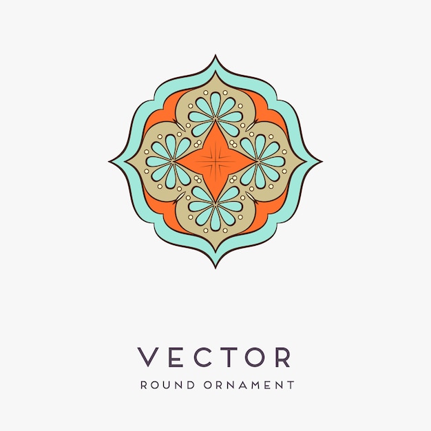 Vector decorative hand drawn mandala illustration