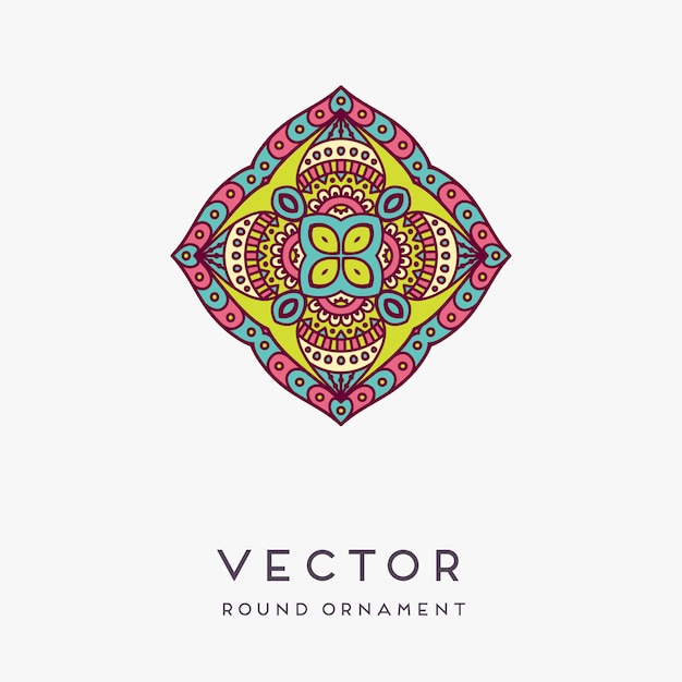 Vector decorative hand drawn mandala illustration