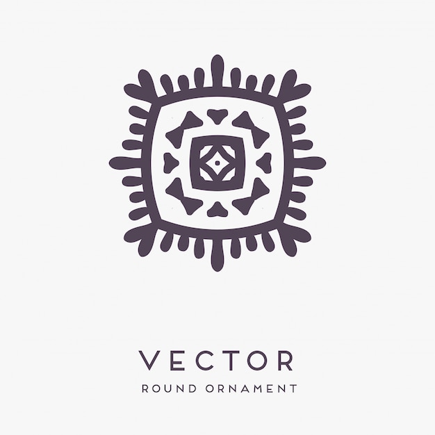 Vector decorative hand drawn mandala illustration