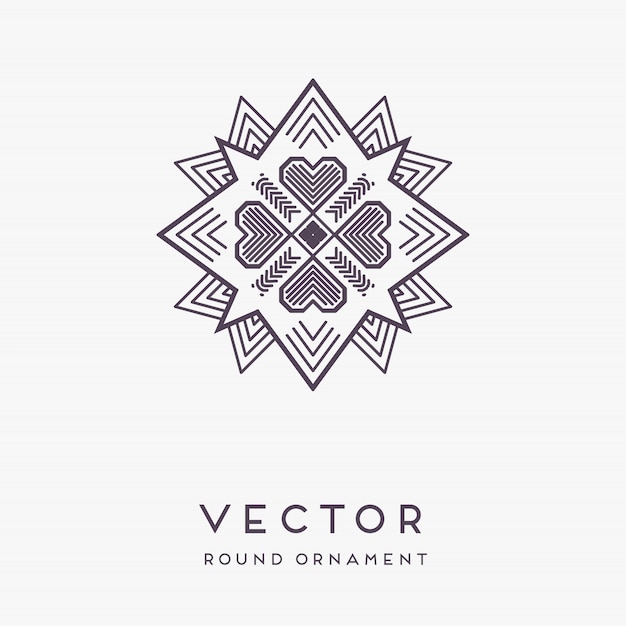 Vector decorative hand drawn mandala illustration