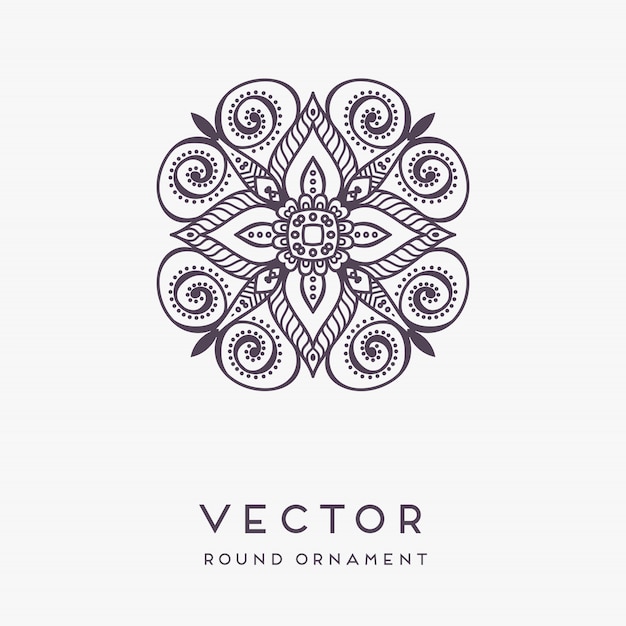 decorative hand drawn mandala illustration