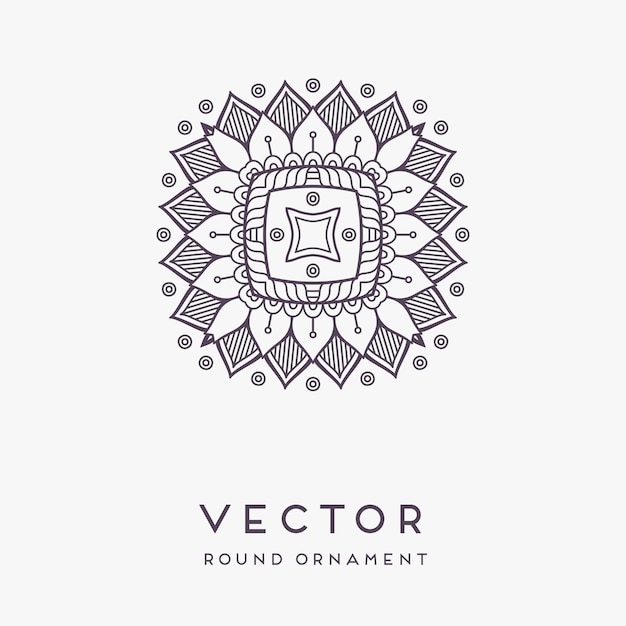 Vector decorative hand drawn mandala illustration