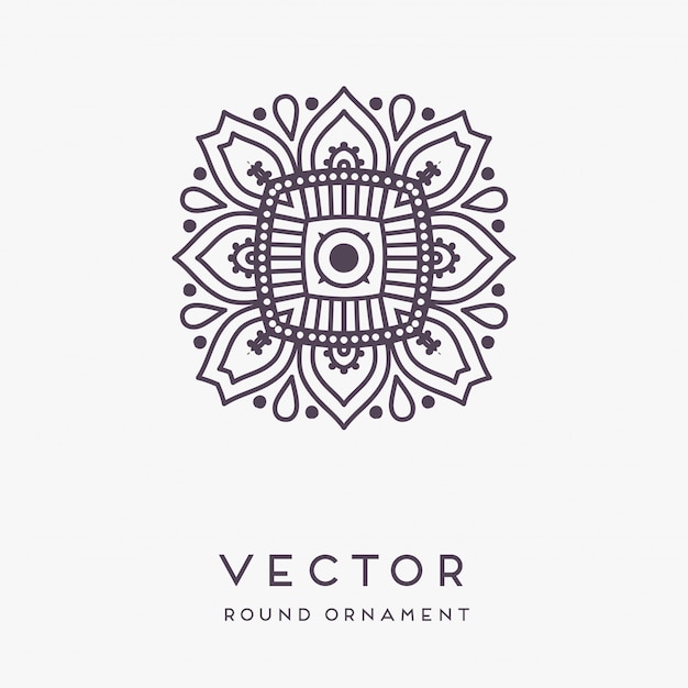 Decorative hand drawn mandala illustration