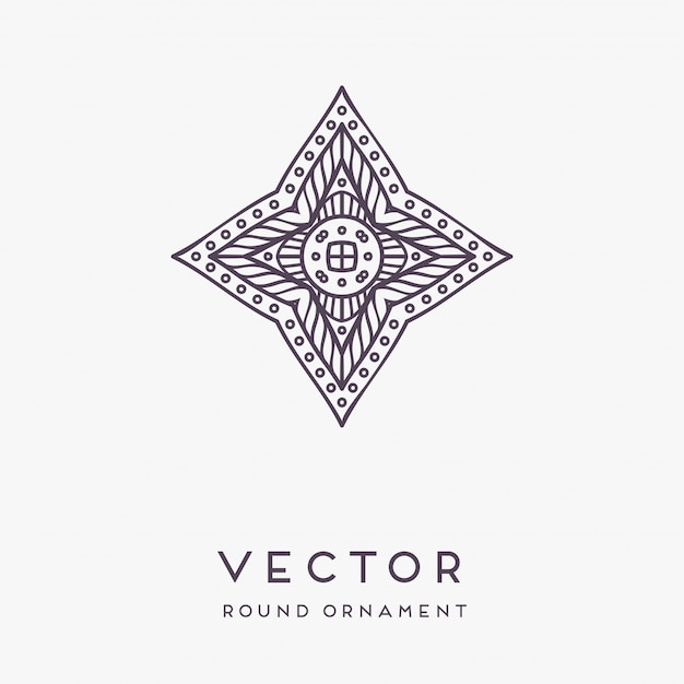 Vector decorative hand drawn mandala illustration