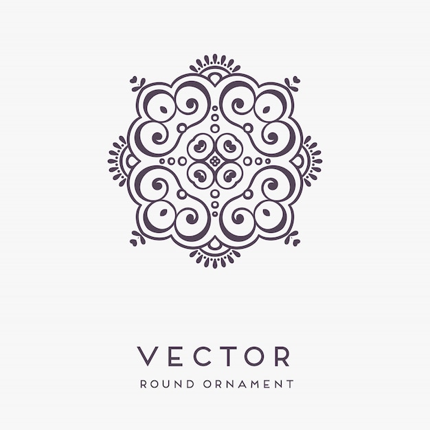 decorative hand drawn mandala illustration