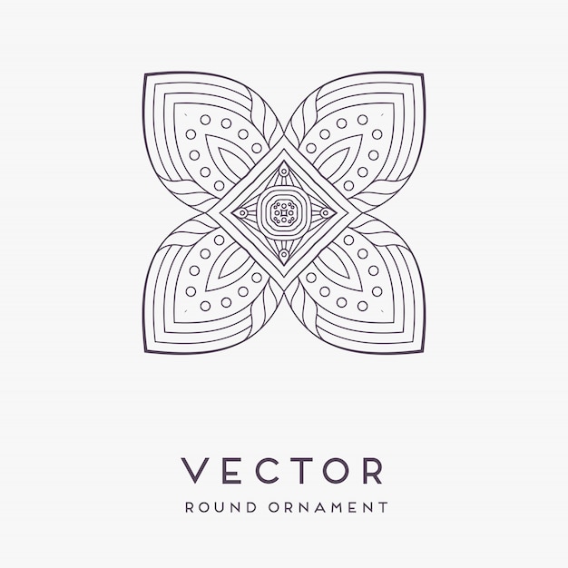 Vector decorative hand drawn mandala illustration