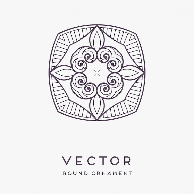 decorative hand drawn mandala illustration