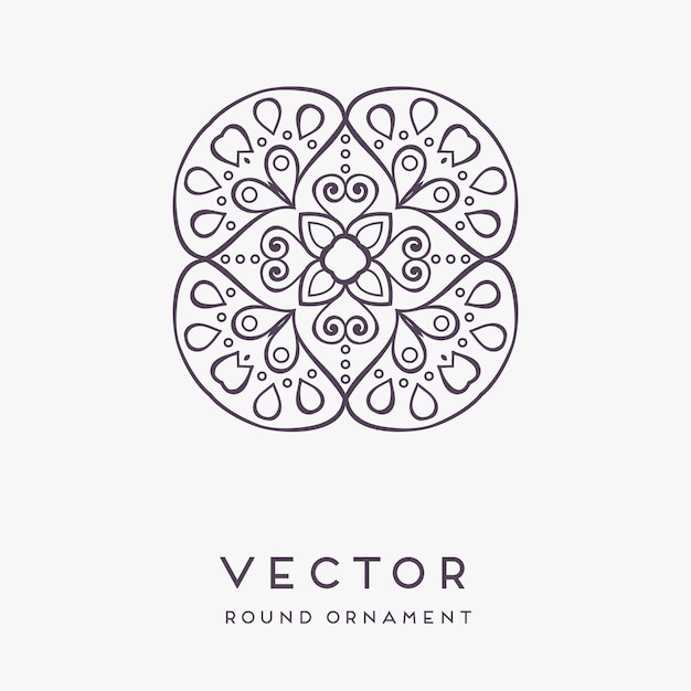 decorative hand drawn mandala illustration