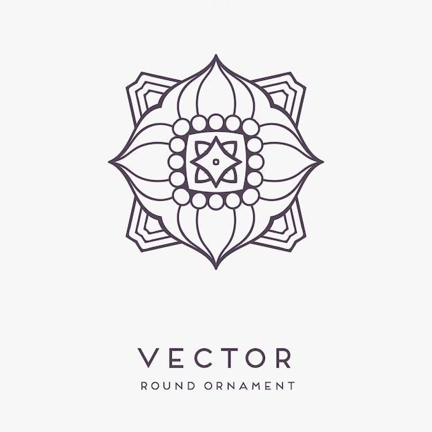 Decorative hand drawn mandala illustration