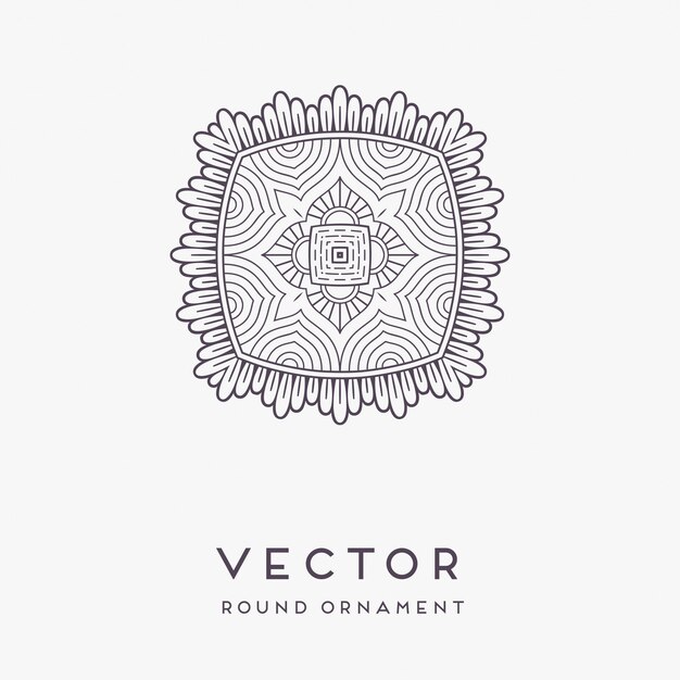 Vector decorative hand drawn mandala illustration