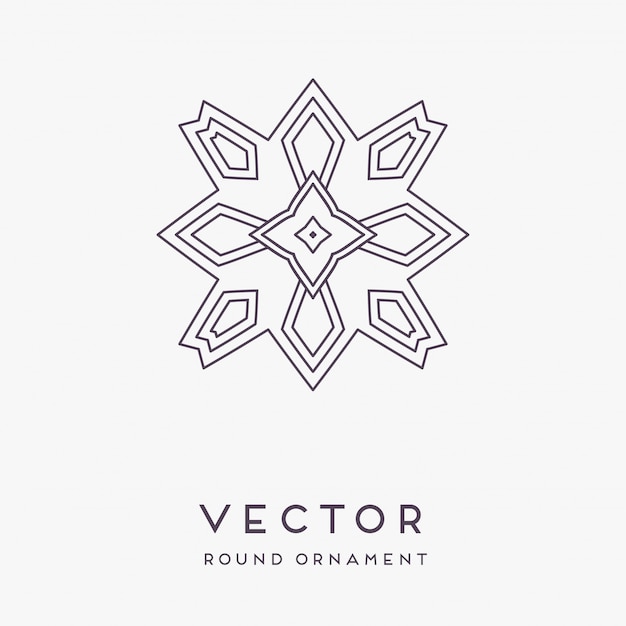 Vector decorative hand drawn mandala illustration